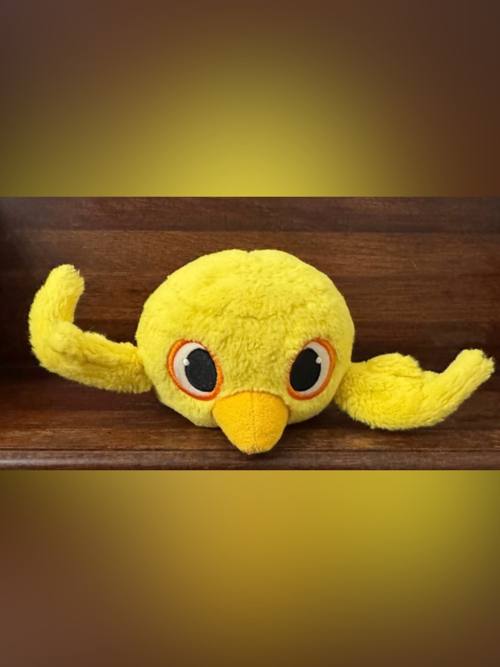 Plush Yellow Bird Stuffed Animal - Soft Cuddly Toy